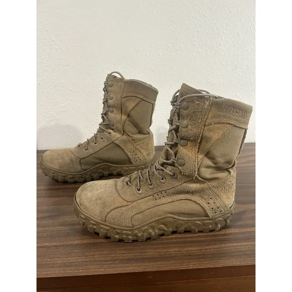 Rocky‎ S2V Tactical Military Boots Steel Toe Coyote Size 6M Vibram USA Combat